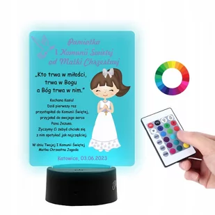 Lampka LED Pamiątka Pierwszej Komunii Świętej - Lampy pozostałe Lampka LED Pamiątka Pierwszej Komunii Świętej - Lampy pozostałe - miniaturka - grafika 1
