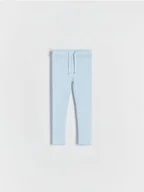 Spodnie i spodenki dla dziewczynek - Reserved - Prążkowane legginsy - jasnoniebieski - miniaturka - grafika 1