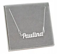 Bransoletki - Srebrna bransoletka z imieniem PAULINA srebro 925 - miniaturka - grafika 1