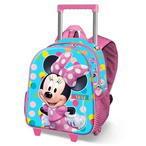Disney Fantazyjny mały plecak 3D Myszka Minnie z kółkami, niebieski, 26 x 34 cm, pojemność 12,5 l, Niebieska Myszka Minnie, Jeden rozmiar, Mały plecak 3D