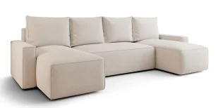 Kremowy rozkładany narożnik U z funkcją spania - Meltix 3X - Narożniki Kremowy rozkładany narożnik U z funkcją spania - Meltix 3X - Narożniki - miniaturka - grafika 1