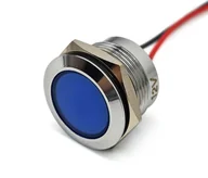 Żarówki samochodowe - Lampka kontrolna deski rozdzielczej LED kolory 22mm Niebieska 12V - miniaturka - grafika 1