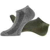 Skarpetki męskie - Skarpetki Bawełniane Wygodne Krótkie Unisex Męskie Tastiq Zestaw 6 Grey Olive 39/42 - miniaturka - grafika 1