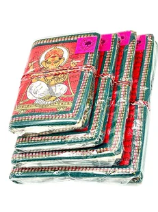 Notatnik Notes Pamiętnik GANESHA Papier Czerpany Orientalny Zestaw 4 sztuk - Notesy i bloczki - miniaturka - grafika 1