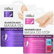 Pielęgnacja stóp - Zestaw L'Biotica Home Spa, maska złuszczająca do stóp, nasączane skarpetki, 40 ml + maska regenerująca do stóp, nasączane skarpetki, 32 ml - miniaturka - grafika 1