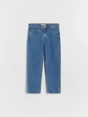 Spodnie i spodenki dla dziewczynek - Reserved - Classic denim straight - niebieski - miniaturka - grafika 1