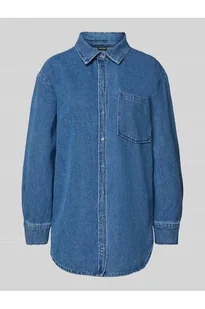 Koszula jeansowa o luźnym kroju z mieszanki bawełny model MAISIE - Pieces - Koszule damskie - miniaturka - grafika 1