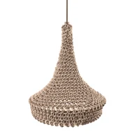 Lampy sufitowe - Zwieszana lampa salonowa Mahaka 5178 Shilo bawełniana beżowy - miniaturka - grafika 1