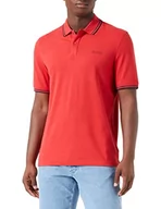 Koszule męskie - bugatti Męska koszula polo, 8150-35081, czerwony-950, regularny, Czerwony-950, 4XL - miniaturka - grafika 1