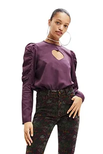 Desigual Damska bluzka z długim rękawem, czerwona, XS - Bluzki damskie - miniaturka - grafika 1