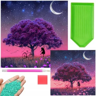 HAFT DIAMENTOWY DRZEWO ZESTAW DIAMOND PAINTING - Zabawki kreatywne - miniaturka - grafika 1