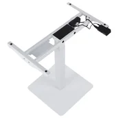 Inne meble biurowe - Jednosilnikowy elektryczny stelaż do biurka PRATO 05-2T/W, kolor biały, noga 2-segmentowa - miniaturka - grafika 1