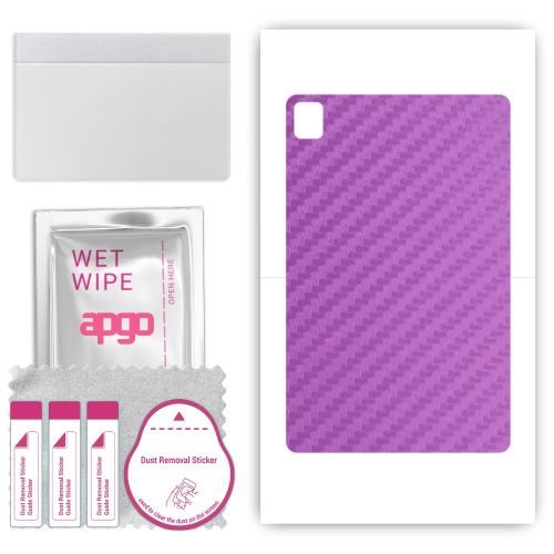 folia naklejka skórka strukturalna na TYŁ do Nokia T21 - Carbon Fioletowy - apgo SKINS