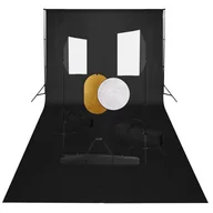Lampy studyjne - vidaXL Zestaw studyjny Zestaw studyjny z lampami softbox tłem i blendami 3067058 - miniaturka - grafika 1