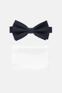 Krawaty i muchy męskie - Mucha Granatowa Plus Poszetka - miniaturka - grafika 1