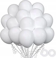 Wesele i ślub - Balony Białe Pastelowe Piękne Matowe Ślub Wesele Komunia Chrzest 100szt. - miniaturka - grafika 1