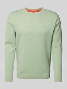 Sweter z dzianiny o kroju regular fit z czystej bawełny - Swetry męskie - miniaturka - grafika 1