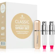 Dezodoranty i antyperspiranty męskie - Travalo Classic HD napełnialny flakon z atomizerem 3 x 5 ml + zamszowa torebka - miniaturka - grafika 1