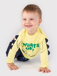 Bluzy dla chłopców - Coccodrillo Bluzka ZC1143104ALW Żółty Regular Fit - grafika 1