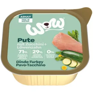 Wow Pute - indyk z cukinią i mniszkiem lekarskim 150 g - Mokra karma dla psów - miniaturka - grafika 1
