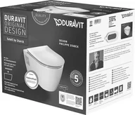 Miski WC - Duravit Soleil by Starck Zestaw Toaleta WC podwieszana Rimless bez kołnierza HygieneGlaze + deska sedesowa wolonoopadająca biały 45860920A1 - miniaturka - grafika 1