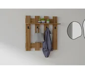 Wieszaki i stojaki - Ciemnobrązowa półka ścienna z 4 wieszakami Carina - miniaturka - grafika 1