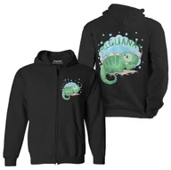Bluzy dla dziewczynek - Bluza dziecięca rozpinana z kapturem Iguana 140 5made - miniaturka - grafika 1