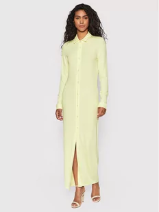 Calvin Klein Sukienka koszulowa Fluid Crepe K20K203649 Żółty Slim Fit - Sukienki - miniaturka - grafika 1
