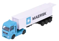 Samochody i pojazdy dla dzieci - MAJORETTE LOGISTIC MAERSK MAN TGX CIĘŻARÓWKA Z KONTENEREM 1:87 212057289 - miniaturka - grafika 1
