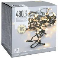 Oświetlenie świąteczne - Lampki Choinkowe CHRISTMAS DECORATION Łańcuch Świetlny 480 LED TIMER Ciepły Biały - miniaturka - grafika 1