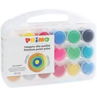Farby i media malarskie - PRIMO 258TB18FMP Fluorescencyjny i metaliczny gwasz w płynie, wielofunkcyjne etui, 18 kolorów po 25 ml. - miniaturka - grafika 1