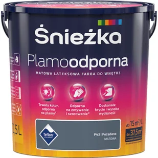 Śnieżka Farba lateksowa Plamoodporna pożądana P43 2,5 l - Farby wewnętrzne - miniaturka - grafika 1