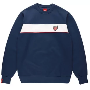 Bluza Prosto Klasyk Crewneck Ledro KL222MSWE1072 - granatowa - Bluzy sportowe męskie - miniaturka - grafika 1