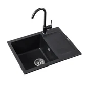 Zlewozmywaki z baterią - Zlewozmywak FRANKE Maris MRG 611-62 114.0702.690 Onyx + Bateria stojąca - miniaturka - grafika 1