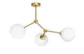 Lampy sufitowe - Złota lampa wisząca 3 kule GP-S3 - miniaturka - grafika 1