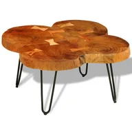 Ławy i stoliki kawowe - vidaXL Stolik do kawy z 4 pni drzew 35 cm - miniaturka - grafika 1