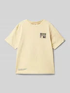 Koszulki dla chłopców - T-shirt z nadrukiem z logo - miniaturka - grafika 1