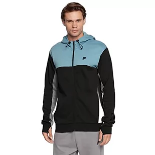 FILA Męska kurtka z kapturem RABAUL Slim fit Track Jacket, Adriatic Blue-Moonless Night-Night Owl, S - Kurtki męskie - miniaturka - grafika 1