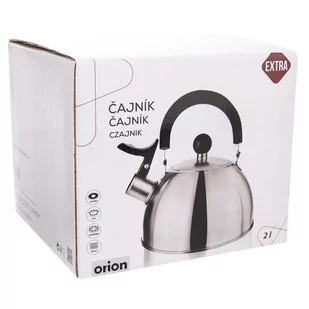 Orion Czajnik stalowy z gwizdkiem indukcja 2L 111999 - Czajniki na gaz - miniaturka - grafika 1