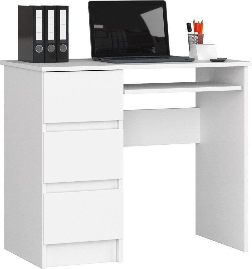 Elior Białe klasyczne biurko do nauki - Miren 3X