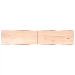 vidaXL Blat stołu, 200x40x4 cm, surowy, lity dąb z naturalną krawędzią - Meble modułowe i akcesoria - miniaturka - grafika 1