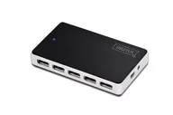 Huby USB - Digitus Hub USB 2.0 DA-70229 10 x USB czarny zasilacz - miniaturka - grafika 1