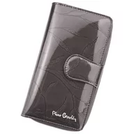 Portfele - Pierre Cardin, Portfel skórzany damski, 02, Leaf 116, popielaty - miniaturka - grafika 1