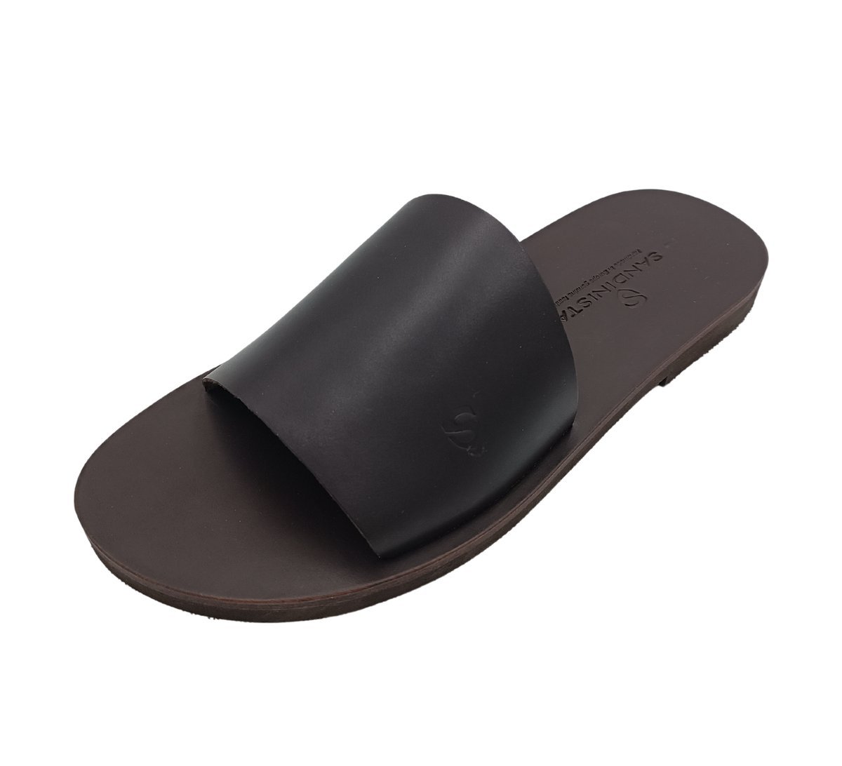 Brązowe klasyczne klapki męskie ze skóry naturalnej SANDINISTA S4690 [Rozmiar: 41]