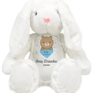 KRÓLICZEK PLUSZAK Dla Dziecka Personalizwoane IMIE DZIECKA Niebieskie Wzory - Maskotki i pluszaki KRÓLICZEK PLUSZAK Dla Dziecka Personalizwoane IMIE DZIECKA Niebieskie Wzory - Maskotki i pluszaki - miniaturka - grafika 1