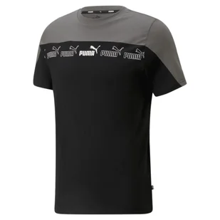 Męska koszulka Around the Block PUMA Black Castlerock - Koszulki sportowe męskie - miniaturka - grafika 1