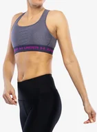 Bielizna sportowa damska - Stanik sportowy Under Armour Crossback Mid Heather Bra - steel htr/strobe - miniaturka - grafika 1
