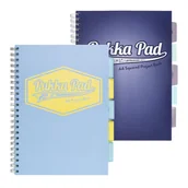 Zeszyty szkolne - Zestaw kołozeszyt w kratkę z przekładkami A4 100k granatowy, niebieski Pukka Pad 2 sztuki - miniaturka - grafika 1