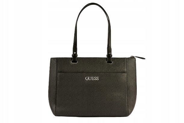 GUESS TOREBKA DAMSKA SHOPPER DUŻA CZARNA NA ZAMEK 1GNA