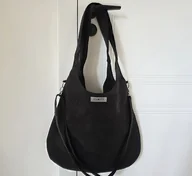 Torebki damskie - Duża torba worek boho czarna XXL na ramię pojemna - miniaturka - grafika 1